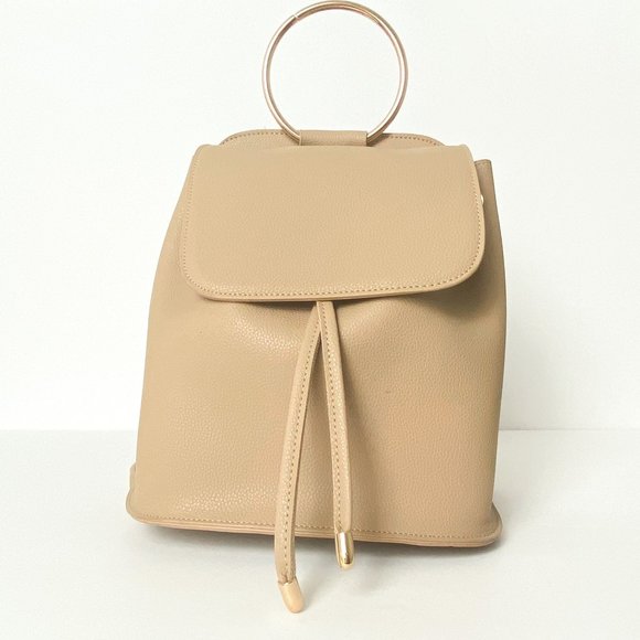 Forever 21 Handbags - NEW Gold Ring Mini Drawstring Backpack
